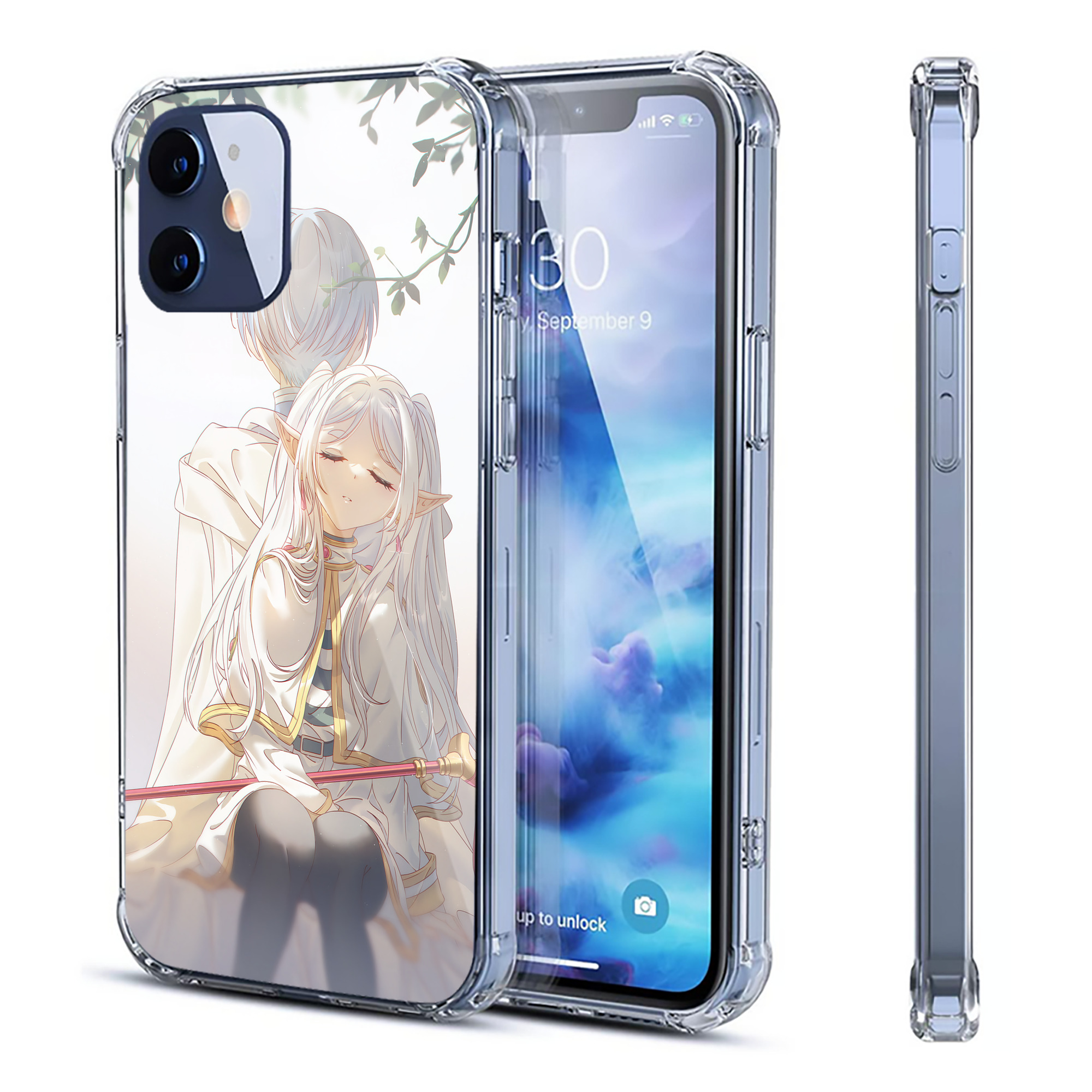 （画像用） 葬送のフリーレン Frieren 【iPhone 12シリーズ対応】透明スマホケース（クリアソフトケース）